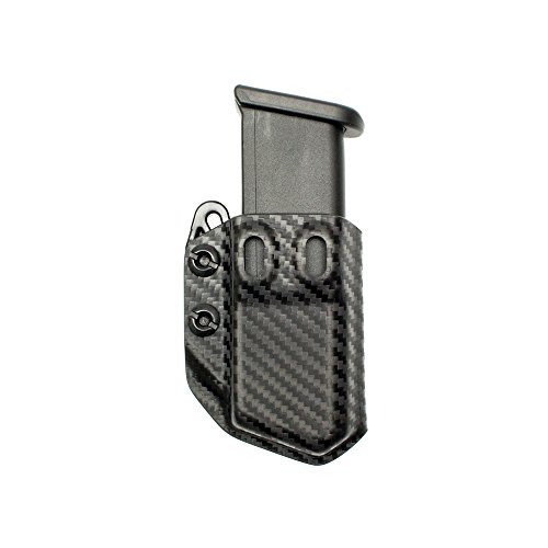 Universal 9Mm/.40 Double Stack Mag Carrier- Tulster Echo Carrier Iwb/Owb (Black Carbon Fiber) #TOP1