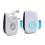 Plug and Play: simplemente puede enchufar el control electrónico de plagas a una toma de corriente sin necesidad de herramientas. Asegúrese de que no haya barreras como cortinas o gabinetes que cubran el repelente. Se recomienda 10-30 pulgadas por encima del suelo para plagas que se arrastran, y 31-47 pulgadas para plagas voladoras.