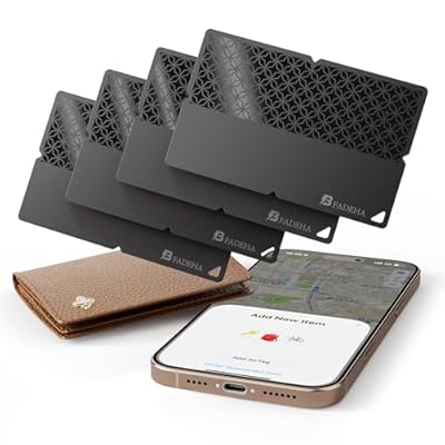 2026 [Apple MFi Certified] (iOS Only) Bluetooth Tracker Smart Card for Apple Find My iPhone Wallet GPS Tracker, 5-10 Years Staying Power, Keys Finder and Item Locator for Keys, Bags, Passport