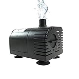 12V-24V DC Dry-run Protection Brushless Submersible Water Pump, 410GPH, for Solar Fountain, Fish Pond, and Aquarium