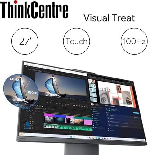 Image of Lenovo IdeaCentre 27 inch FHD All-in-One Touchscreen Desktop | 13th Gen Intel 10 Cores i7-13620H | 32GB DDR5 RAM | 1TB SSD, Wireless Keyboard & Mouse | Windows 11 Home| High Performance PC