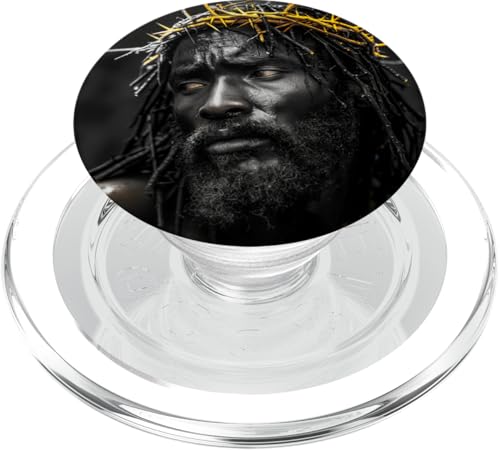 Église Christ Jésus Noir support MagSafe PopGrip Christianisme