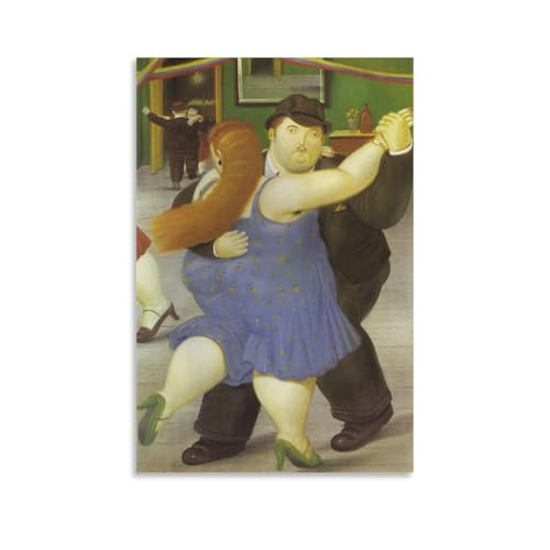 LZTEN Fernando Wall Art Botero - The Dancers stampe poster su tela da parete dipinti ad olio Deco senza cornice 61 x 91,4 cm