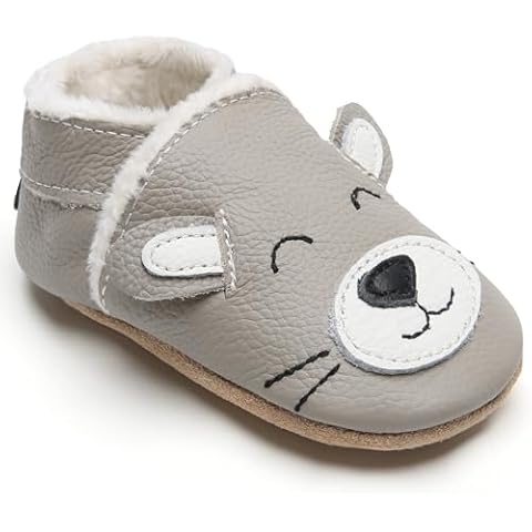 IceUnicorn Chaussons Cuir Bébé Hiver Cover