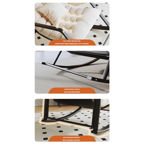 Fauteuil à bascule de salon et crèche pour des moments de détente absolue - 6