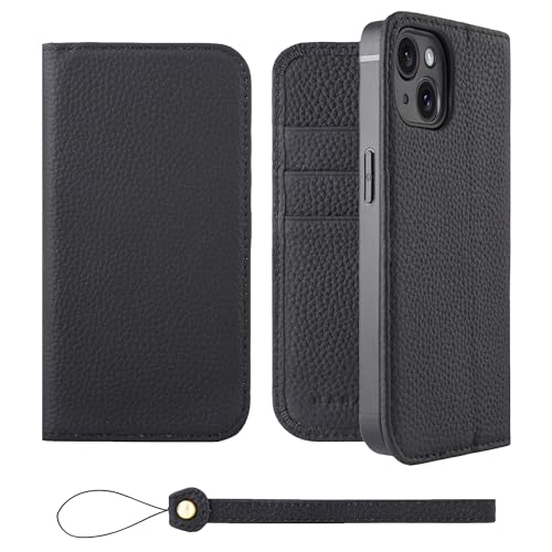 HANATORA for iPhone 15 �P�[�X �蒠�^ �{�v �X�}�z�P�[�X �X�}�z �X�^���h �X�g���b�v �t�� �V�������N�J�[�t���U�[ �x���g�Ȃ� �}�O�l�b�g�Ȃ� �u���b�N H0XA-15-Black �M�t�g �a���� ���� �j�� �ޏ� ���ꂳ�� ����