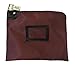 Locking Bank Bag Burgundy Laminated Nylon Combination and Keyed Security System