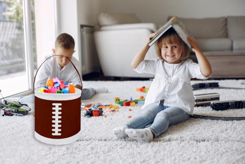 Image of ESSME Kids Football Basket, Easter Gift Basket, Round, Football, Linen & Cotton, Modern