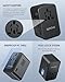 EPICKA Universal Travel Adapter, GaN 75W International Plug Adapter with 3 USB-C PD Fast Charging & 2 USB-A Quick Charging Adaptor All-in-one Wall Charger for USA EU UK AUS (TA-105 Max, Black)
