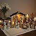 WANCHIY Nativity Set Indoor Christmas Decoration- 14 Pieces Nativity Scene with Manger for Nativity Scene Indoor Use, The Nativity Story Figures- Christian Religious Nativity Sets & Figures