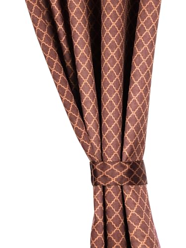 Image of Printed 2 Piece Polyester Eyelets Blackout Opaque Curtains with Tie Back, for Bedroom and Living Room (Window (5 Feet), Hawa Mahal)