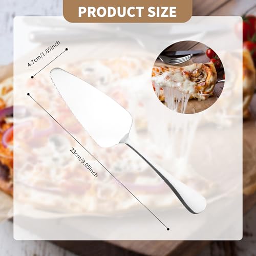 KEJJNYER 20 Pcs Pie Server Cake Servers Stainless Steel Cake Server Spatula, 9 Inch Silver Pizza Pie Serving for Dessert Pastry - Thumbnail 2
