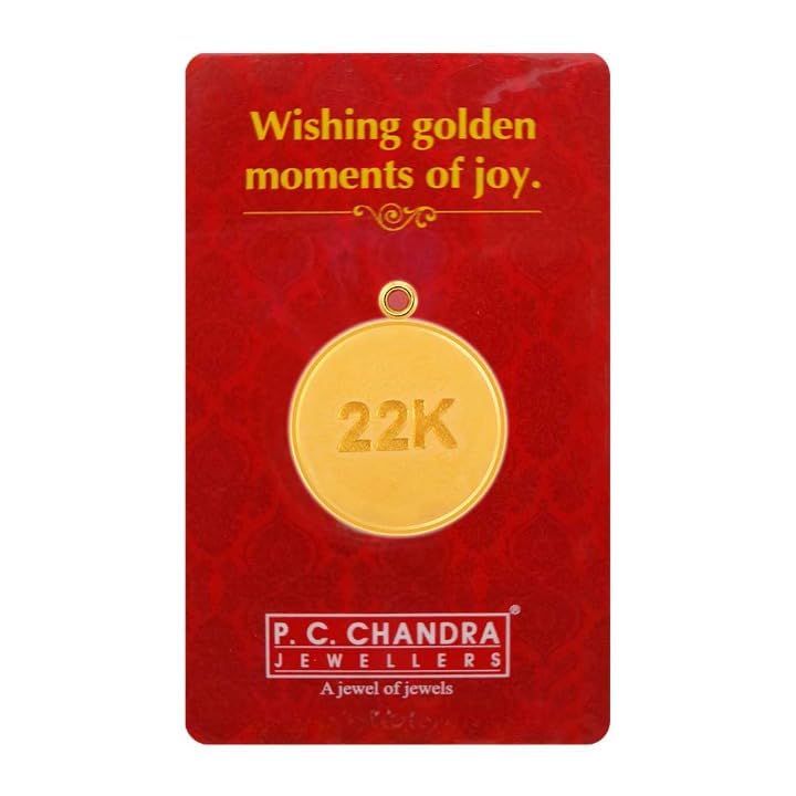 P.C Chandra Jewellers 22kt(916) Yellow Gold Coin Cum Pendant - 10 Gram-image-7