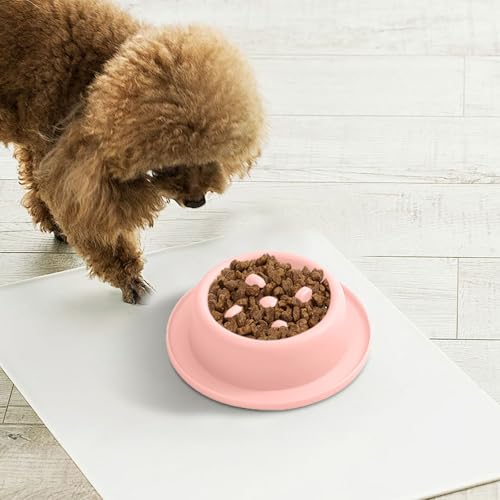 Poo4kark Cute Pet Langsame Fütterung von Hunden, Fressnapf, stoppt das Fressen von Welpen, Futternapf in Form eines Ti-Futternapfs, Katzennapf, Hundenapf, Fressnapf für Haustiere (17x4.5cm)