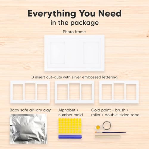 0TO1 TECH Baby Handprint Footprint Kit, Keepsake Photo Frame for Newborn Boys & Girls, Baby Gifts,Personalized Baby Milestone Gift, Nursery Decor,Baby Shower Gifts for Girls Boys