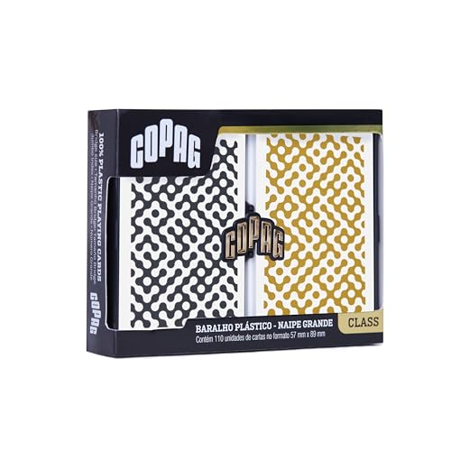 Baralho Class Modern Estojo Duplo Naipe Grande - Preto/Dourado - Copag