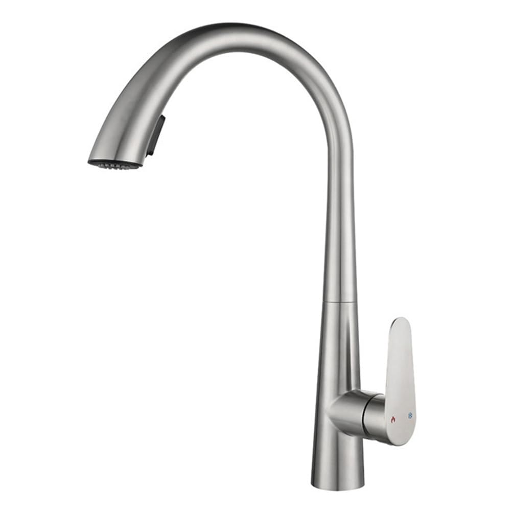 Robinet de cuisine extractible pour un nettoyage facile de l'évier