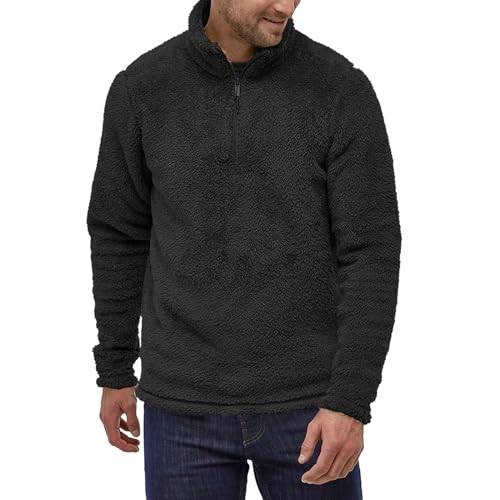 Pull en polaire homme à col montant et demi-zip pour les loisirs