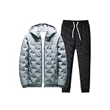 [YJSO] キルト セットアップ メンズ 上下セット 2点セット 中綿ジャケット ポケット付き 防寒 ロングパンツ 保温 アウター ジョガーパンツ 厚手 長ズボン コート ジップアップ 前開き 暖かい 大きいサイズ おしゃれ 4XL 冬 冬服 グリーン 冬物