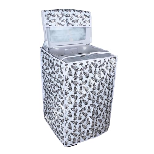Image of Top Load Washing Machine Cover Pvc Suitable For - Lg-8-10kg | Black & White - Size: 60X60X93Cm
