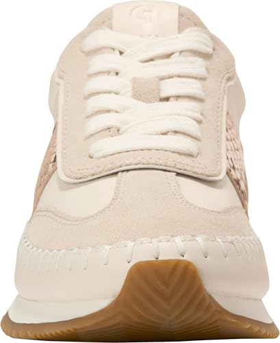 Cole Haan Women's Shoes - Grandpro Premier Sneaker, Powder Leather/Sand Dollar Suede/Mojave Snake Print Leather, 8-C US