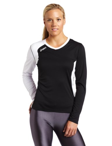 ASICS Women's Digg Long Sleeve, Black/White, Small