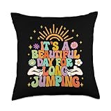 Jumping Lover Long Jump It's Beautiful Day For Long Jumping Throw Pillow