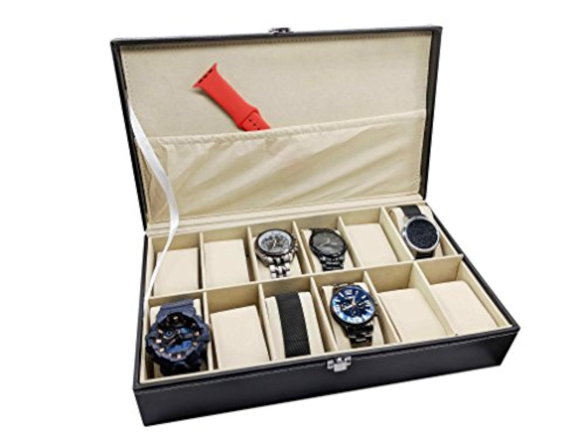 Watch Box with 12 Slots in Black