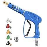 STYDDI High Pressure Washer Gun 5000 PSI, 10.5 GPM, Power Washer Trigger Gun with 1/4" Quick Socket, 3/8'' Quick Connect and M22-14mm Fitting