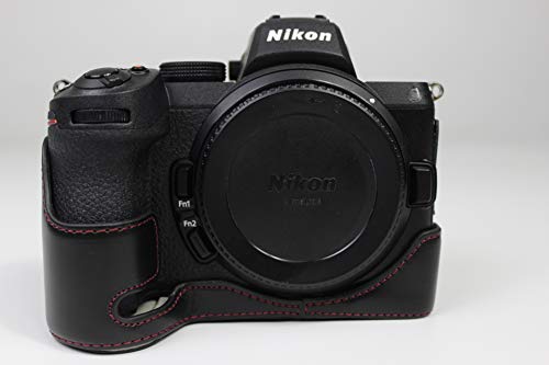 Funda semirígida de cuero para cámara Nikon Z5 Z6 Z7 miniatura 1