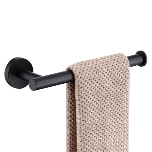 TASTOS Matte Black 9 Inch Towel Ring