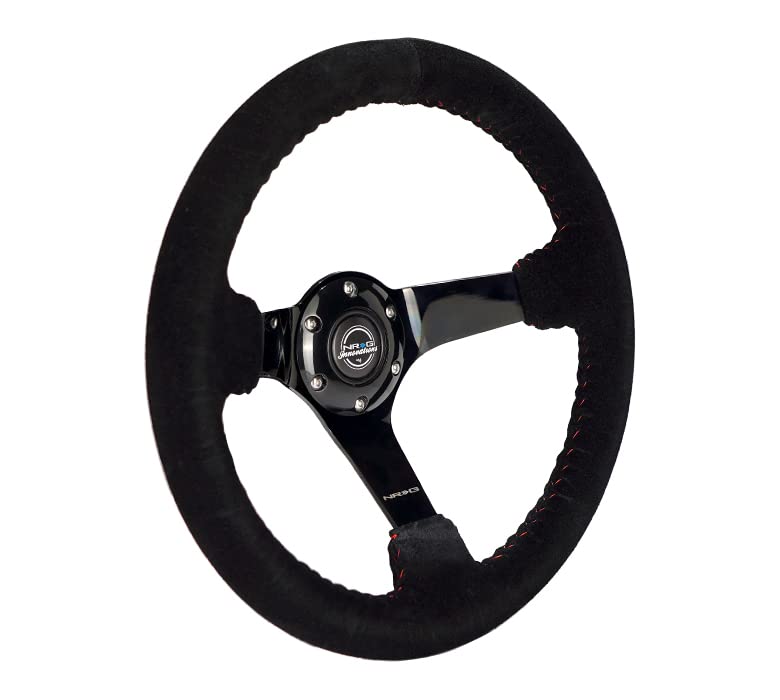 NRG Innovations ステアリング　ハンドル　33パイ　スエード Amazon | NRG Innovations NRG-RST-033BK-S 強化ハンドル 直径330mm