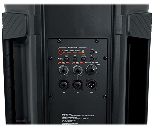 Audiosavings Bundle: (2) JBL IRX112BT 12\" 1300 Watt Powered Active PA Speaker Bundle with (2) Rockville Adjustable Tripod Speaker+(2) 20 Foot XLR Cables,(1) DJ Event Facade(4 Items)