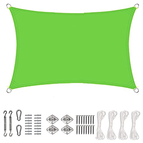 Sonnensegel für den Außenbereich, 2 x 4 m, robust, wasserdicht, mit Edelstahl-Material, für Terrasse, Garten, Hof, UV-beständig