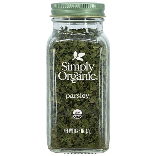 Simply Organic Parsley Flakes Cut & Sifted Certified Organic, 0.26 Ounce Containers (Pack of 6)