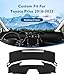 BIBLOZ Dash Cover Mat Fits for Toyota Prius 2016-2022 Accessories Black Flannel Interior Trim Car Dashboard UV Sun Protection