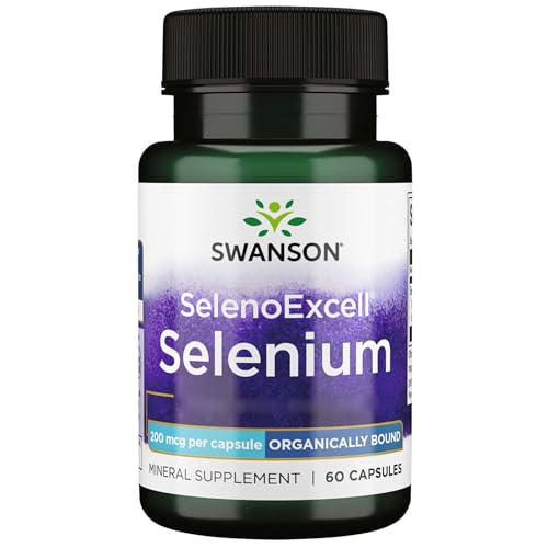 Swanson SelenoExcell Selenium, 200mcg, 60 Capsules, High-dose, Laboratory-Tested, Soy-Free, Gluten-Free, Non-GMO