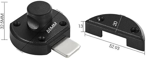 Miniatura 5 de Barra de bloqueo de puerta corredera Cerradura de puerta de granero Hebilla de gancho y ojo Cerradura de puerta Cerradura de puerta Cerradura de