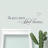 La cuisine est le cœur de la famille alphabet anglais stickers muraux amovibles cuisine décoration de la maison sticker mural A5 15x42cm