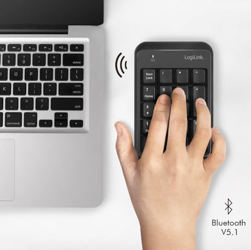 LogiLink ID0201 - Kabelloses (BT v5.1) Keypad, schwarz