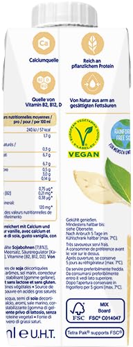 Alpro Sojadrink, Vanillegeschmack, Pflanzlicher Drink, Vegan, Laktosefrei, Glutenfrei, UHT, 15x250ml, 15er Pack