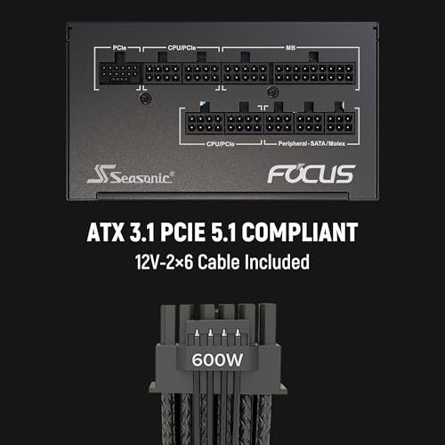 Image of Seasonic Focus GX-750 750W Power Supply ATX 3.1 & PCIe 5.1 Ready