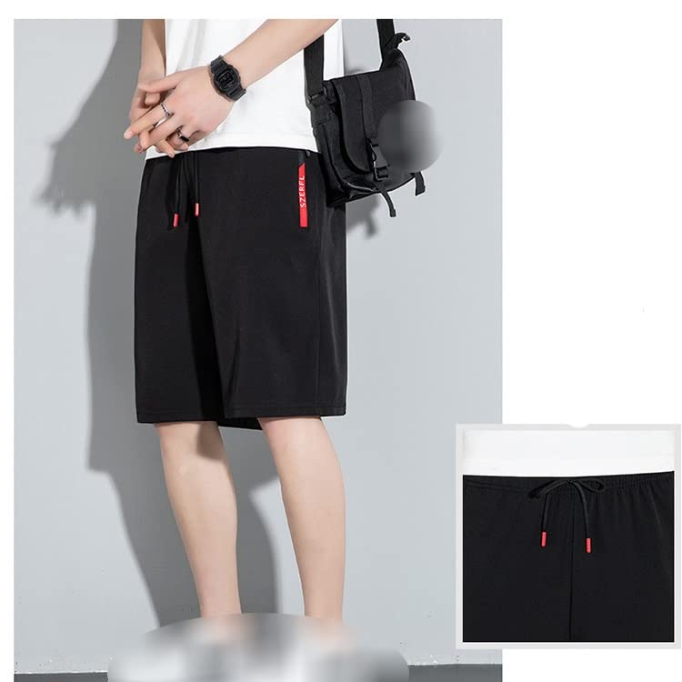 Short décontracté stretch noir ample et léger vêtement été - 4