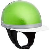 バイクパーツセンター(Bike Parts Center) ヘルメット ハーフ コルク半 三つボタン グリーンラメ フリーサイズ (頭囲 57cm~60cm未満) 701006