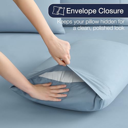 Casual Living Twin Sheet Set, Microfiber Sheets, 4-Piece, Blue - image 4