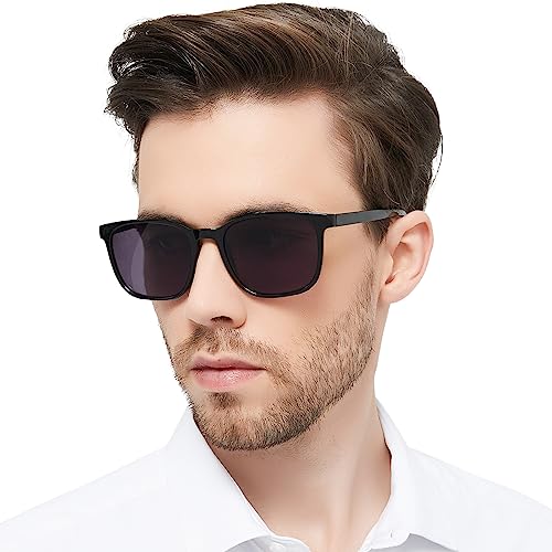OCCI CHIARI XL Sunglasses with Readers for Men Large Head Comfortable Sun Reading Glasses 1.0 1.25 1.5 1.75 2.0 2.25 2.5 2.75 3.0 3.5(1.5x Black)