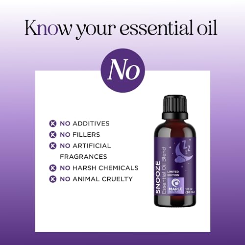 Image of Sleep Essential Oil Blend for Diffuser - Snooze Blend Essential Oil for Sleep with Lavender Roman Chamomile Cedarwood and More - Aromatherapy Oil Blend for Peaceful Nighttime Relaxation