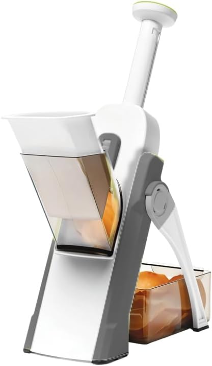 Saker - Cortador de verduras ajustable y seguro, 5 en 1, cortador de mandolina seguro, picador de verduras ajustable y rebanador de frutas para