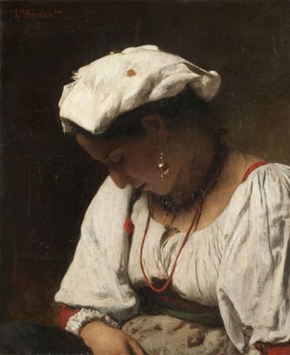 Arte de lienzo la vittima di Leon Bonnat con acabado galería 60x90cm
