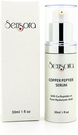 COPPER PEPTIDE SERUM. GHK-CU peptides in a pure hyaluronic acid serum base with additional Matrixyl 3000 peptides. Boosts collagen production, boosts skin cell renewal, revitalises the skin. by Senso